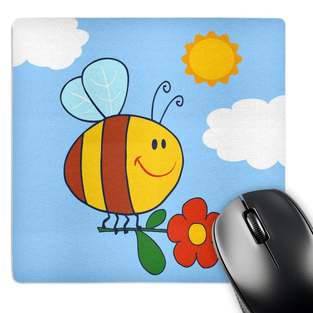 3drose Grußkarten-Set – 12 Stück, 15x15 Cm – Motiv: Süße Biene Mit Blume, „Happy Summer“ – Mit Weißen Umschlägen