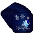 thumbnail image 1 of 3dRose, Cute Illustrated Blue Birds with Snowflakes Festive Winter Holiday, set of 8 Coasters - Soft, 1 of 7