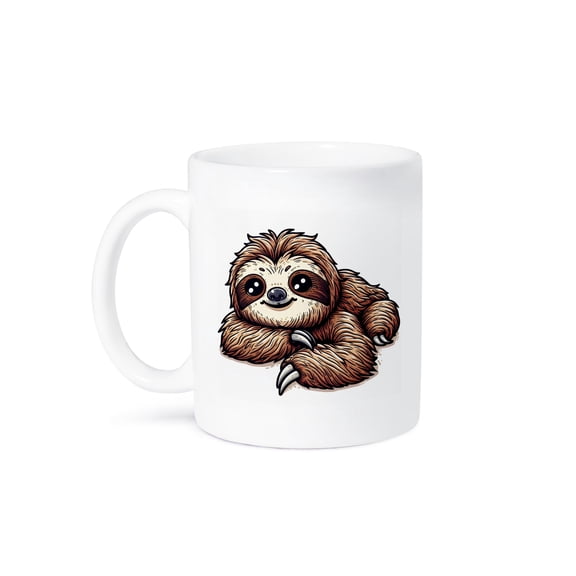 Cute Illustration Of A Baby Sloth, 11oz Mug