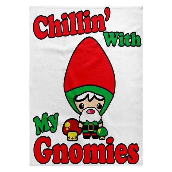 3dRose, Cute Kawaii Gnome and Mushroom Toadstools Funny Chillin With My Gnomies Design, 22x30 Bath Hand Pool Towel