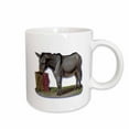 thumbnail image 1 of 3drose, Cute Little Grey Donkey with Basket, 15oz Mug, 1 of 6