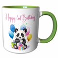 thumbnail image 1 of 3drose, Cute Party Koala Bear Happy 3rd Birthday, 11oz Two-tone Green Mug, 1 of 6