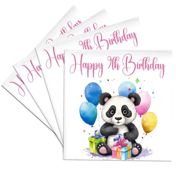 3drose, Cute Party Koala Bear Happy 9th Birthday, Set of 4 Ceramic Tile Coasters