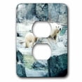 thumbnail image 1 of 3dRose, Cute Polar Bear Cub Following Mom, 2 plug outlet cover, 1 of 1