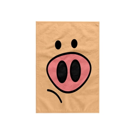 3dRose, Cute Sad Pig Face, 15x22 Hand Towel