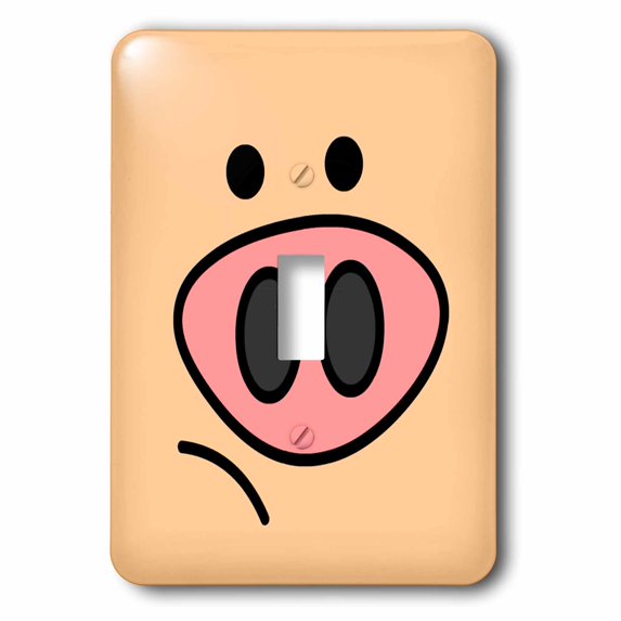 3dRose, Cute Sad Pig Face, single toggle switch