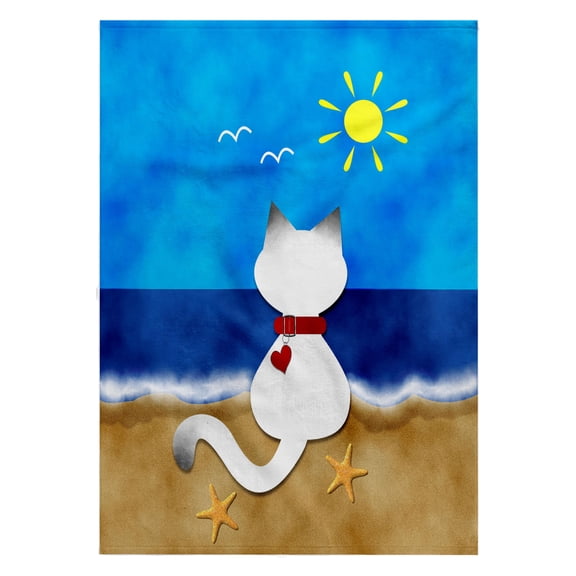 3dRose, Cute Siamese Kitty Cat Summer Beach Time Fun, 22x30 Bath Hand Pool Towel