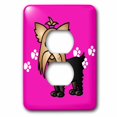 thumbnail image 1 of 3dRose, Cute Yorkshire Terrier  Yorkie Pink with Paw Prints, 2 plug outlet cover, 1 of 1