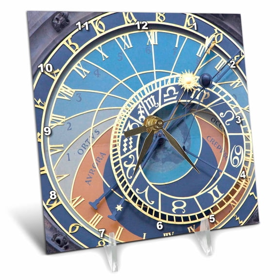 3dRose, Czech Republic, Prague. Astronomical clock - EU06 BJA0020 - Jaynes Gallery, 6x6 Desk Clock
