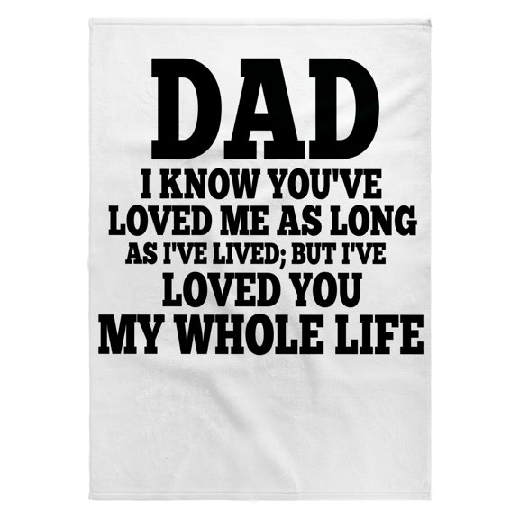 3dRose, Dad - Love you my whole life Black, 22x30 Bath Hand Pool Towel