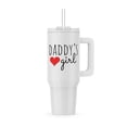 thumbnail image 1 of Daddys Girl With A Big Red Heart. Black Lettering On White Background., 40oz Tumbler, 1 of 7