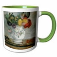 thumbnail image 1 of 3drose, Dahlias by Berthe Morisot Flower Still Life, 11oz Two-tone Green Mug, 1 of 6