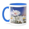 thumbnail image 1 of 3dRose, Daisies Floral in Summer, 15oz Two-Tone Blue Mug, 1 of 7