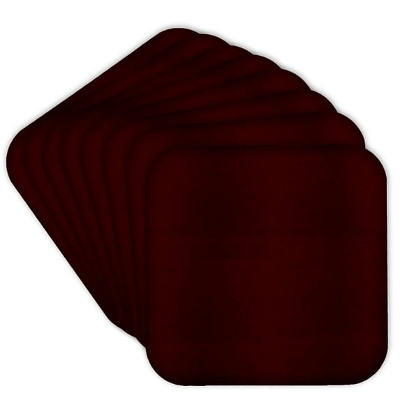 3drose, Dark Chocolate Brown Fabric, Set of 8 Coasters - Soft