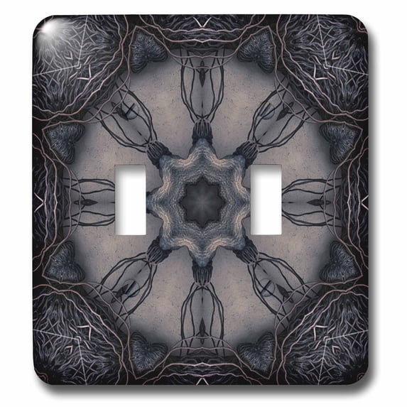 3dRose, Dark Gothic Ornament 3 Mandala, double toggle switch