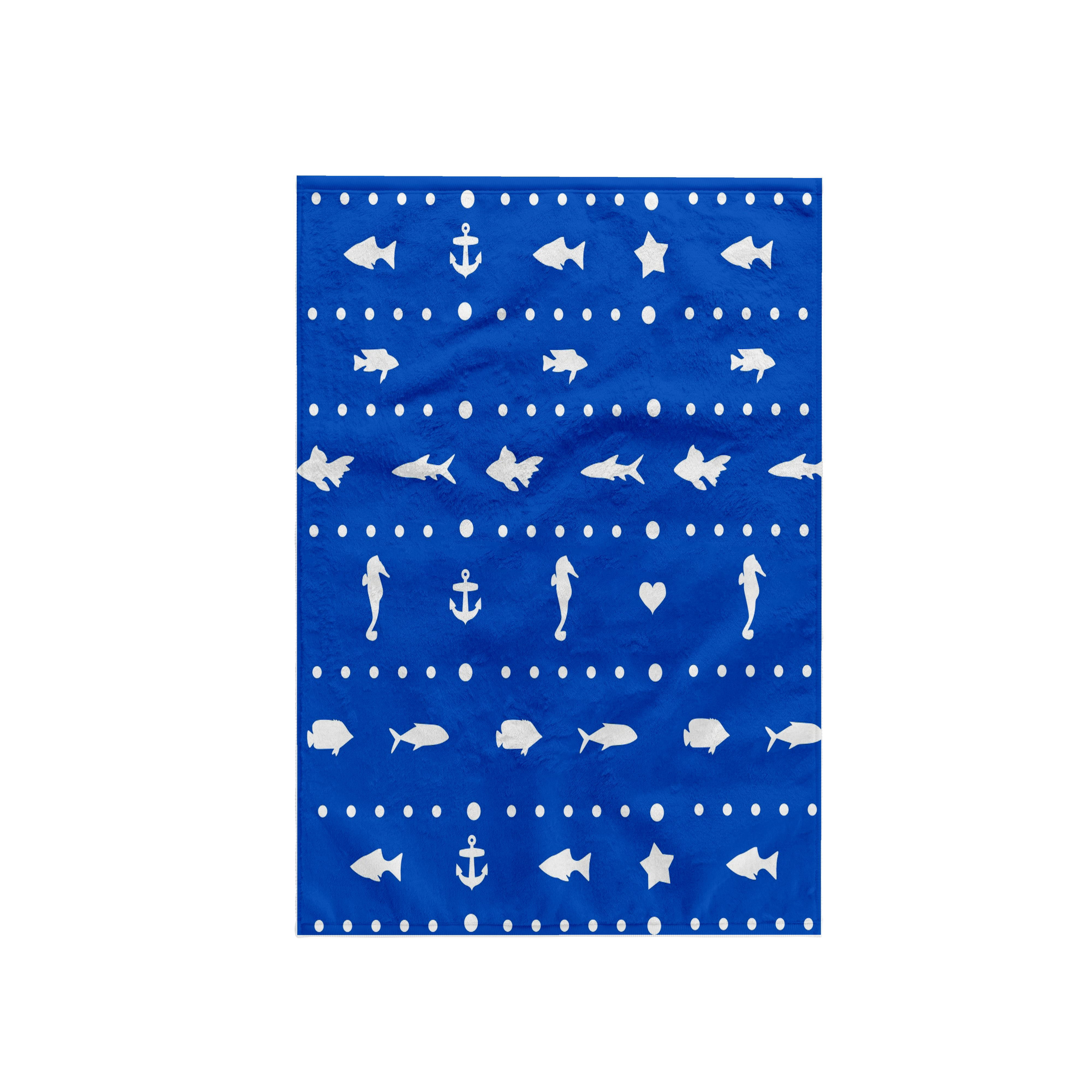 3dRose Nautical Anchor Design Ceramic Tile, 4"x4", Navy Blue & White