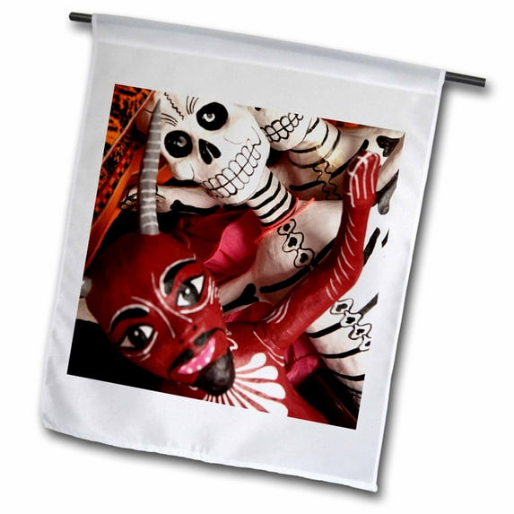 3dRose, Day of the Dead skeletons, Santa Fe, New Mexico - US32 JMR0290 - Julien McRoberts, 12 x 18 inch Garden Flag