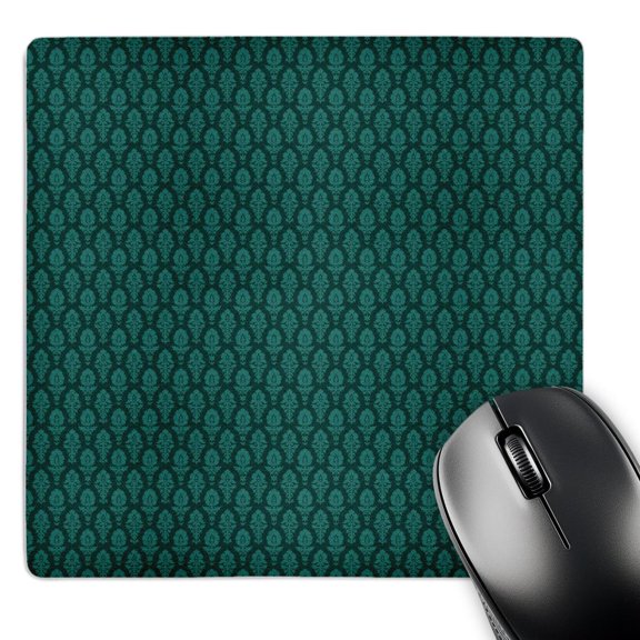 3dRose, Deep Teal Damask, MousePad