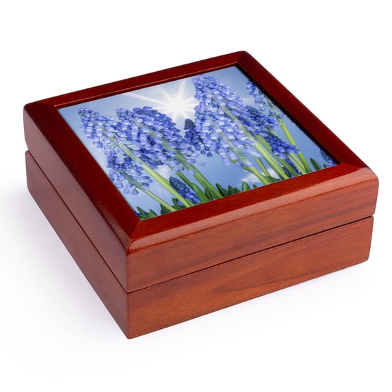 3dRose, Deep bright orange hibiscus flower, Honolulu. State flower of Hawaii., Jewelry Box 5.5x5.5 inch with 4 inch tile