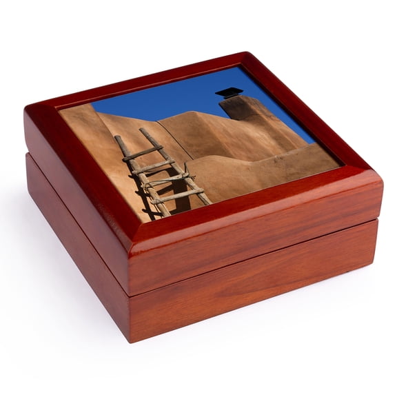 3dRose, Deep bright orange hibiscus flower, Honolulu. State flower of Hawaii., Jewelry Box 5.5x5.5 inch with 4 inch tile