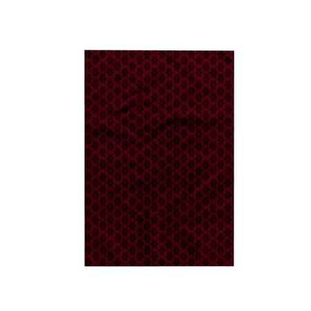 3dRose, Deep burgundy and black tiny geometric flowers and stars pattern, 15x22 Hand Towel