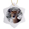 thumbnail image 1 of 3drose, Deer, 3 inch Snowflake Porcelain Ornament, 1 of 7