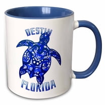 3drose, Destin Florida Sailing Nautical Anchor If You Love Boating., 15oz Two-tone Blue Mug