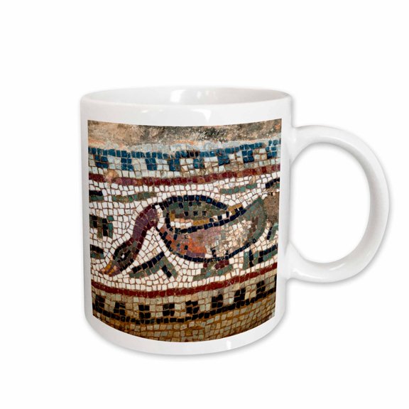 3drose, Detail of the Amphitrite Roman Mosaic, House of Amphitrite, Tunisia, 11oz Mug