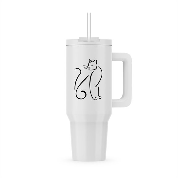 3dRose, Detailed Snake Line Art Illustration In Black And White, 40oz Tumbler