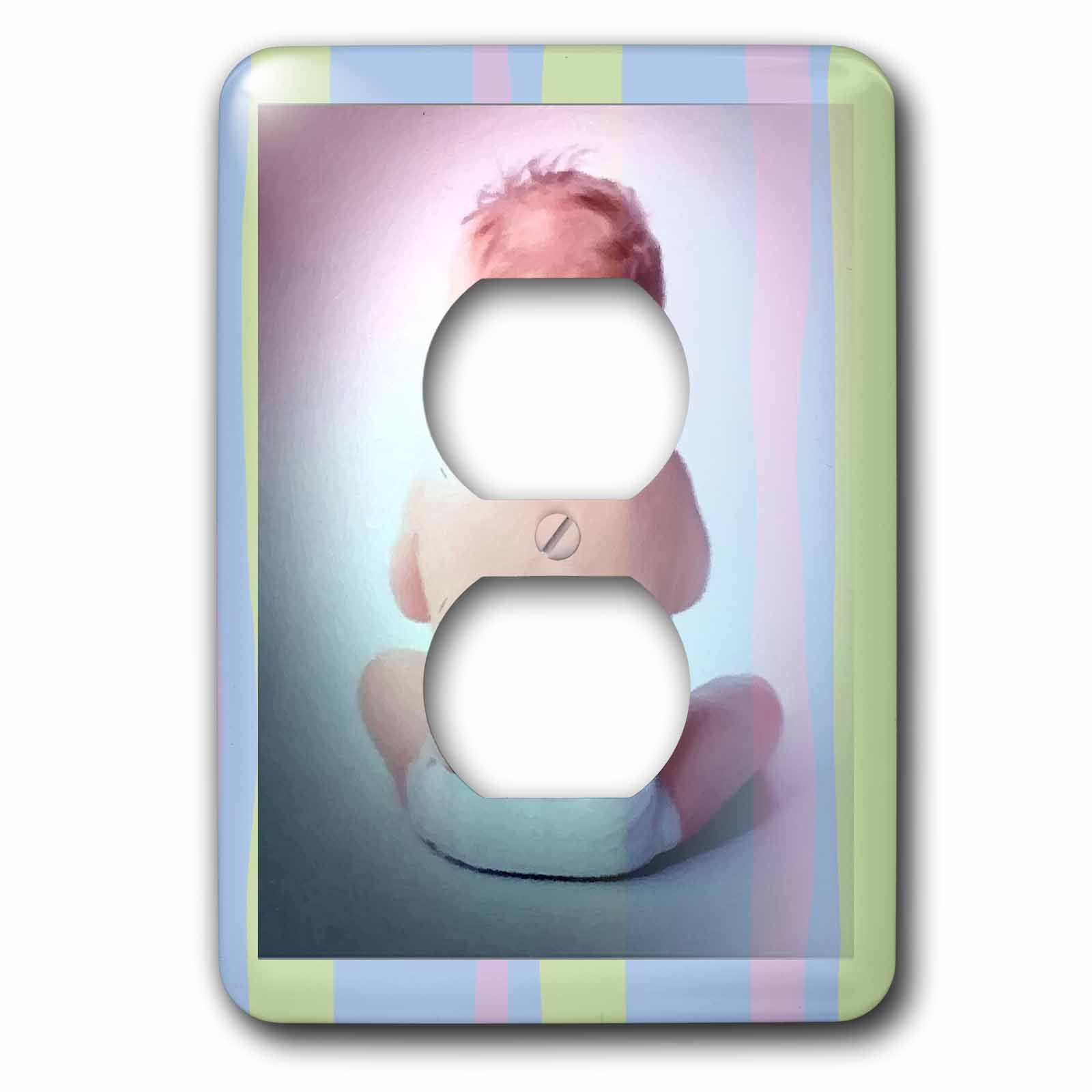 3dRose, Diaper Baby, 2 plug outlet cover