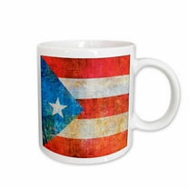 3drose, Distressed Style Grunge Flag of Puerto Rico, 11oz Mug