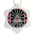 thumbnail image 1 of 3drose, Divine Eye Sculpture, Tay Ninh Holy See, Vietnam-as38 Dfr0487 - David R. Frazier, 3 inch Snowflake Porcelain Ornament, 1 of 7