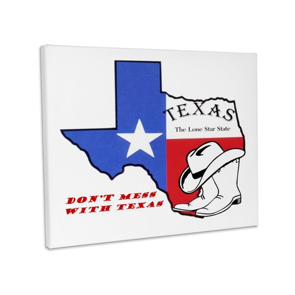 3dRose, Do not Mess With Texas, Museum Grade Canvas Wrap 10x8