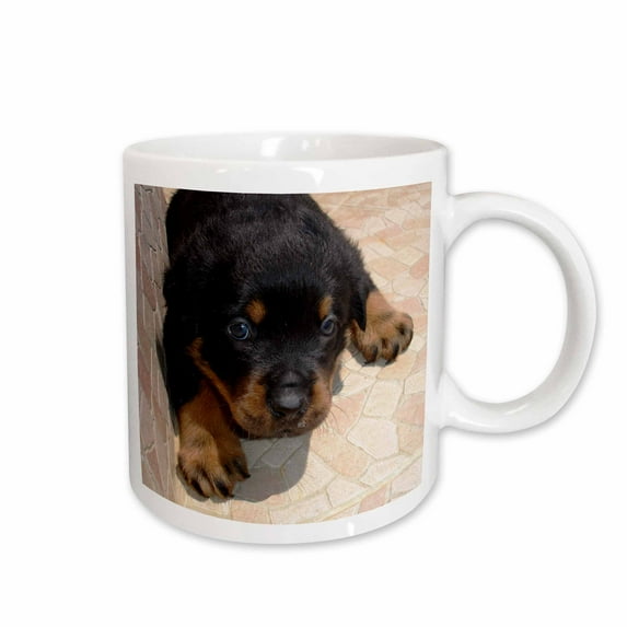 3drose, Dog Rottweiler Puppy, 11oz Mug