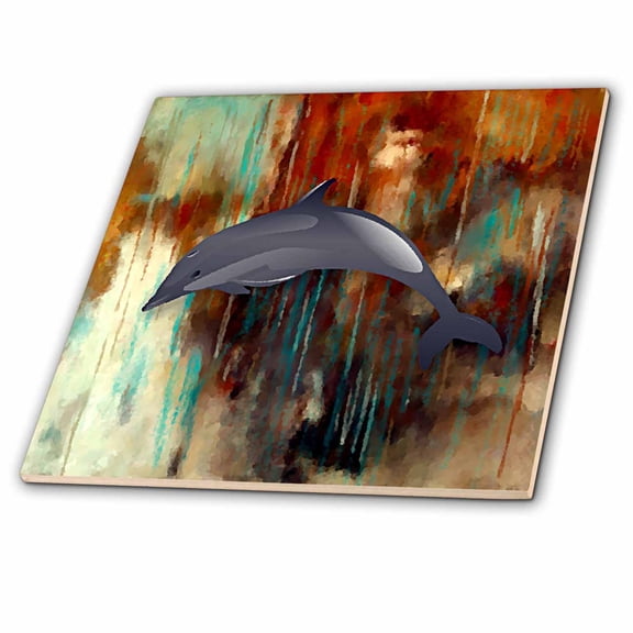3dRose, Dolphin, 12 Inch Ceramic Tile
