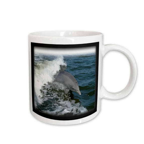 3drose, Dolphin Leaping, 11oz Mug