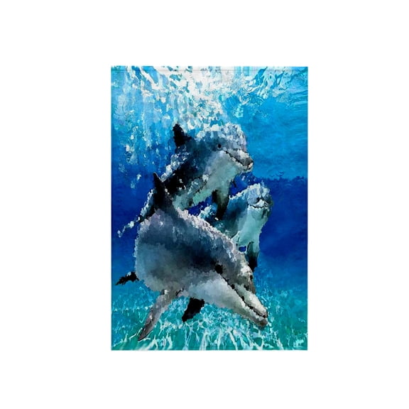 3dRose, Dolphins, 15x22 Hand Towel