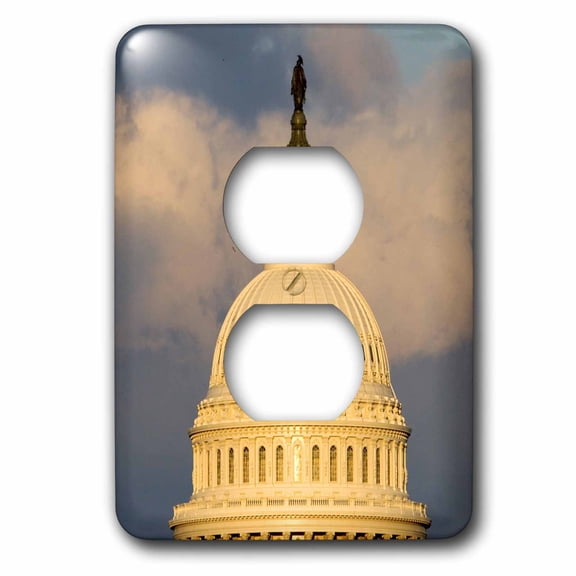 3dRose, Dome of the U.S. Capitol Building, Washington DC - US09 DFR0071 - David R. Frazier, 2 plug outlet cover