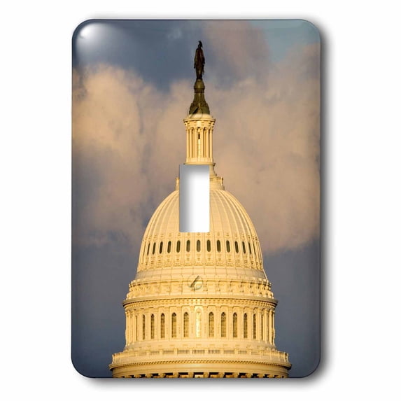 3dRose, Dome of the U.S. Capitol Building, Washington DC - US09 DFR0071 - David R. Frazier, single toggle switch