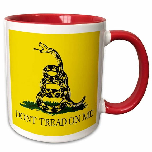 3drose, Dont Tread on Me, 11oz Two-tone Red Mug