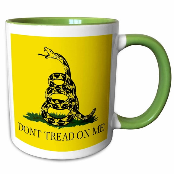 3drose, Dont Tread on Me, 15oz Two-tone Green Mug