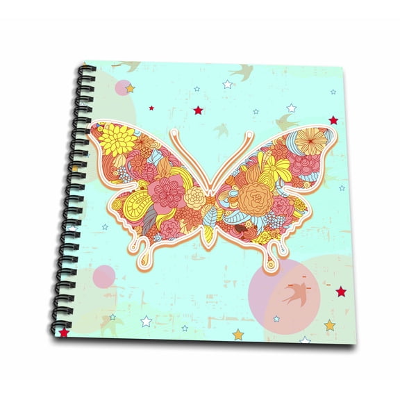 3dRose, Dooni Designs Tiny Red Tulip Flowers Design, Mini Notepad 4 x 4 inch