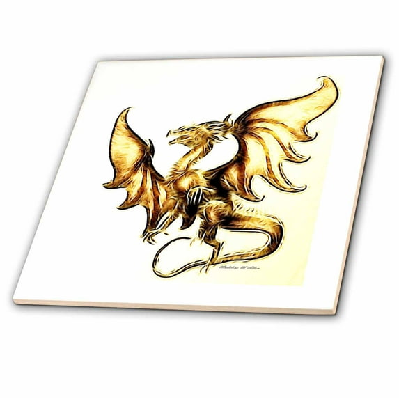 3dRose, Dragon X, 12 Inch Ceramic Tile
