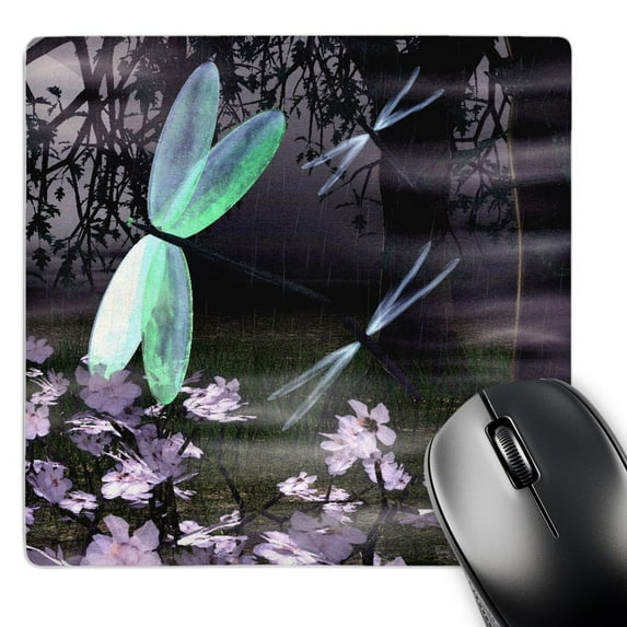 3dRose, Dragonflies with glowing wings, MousePad