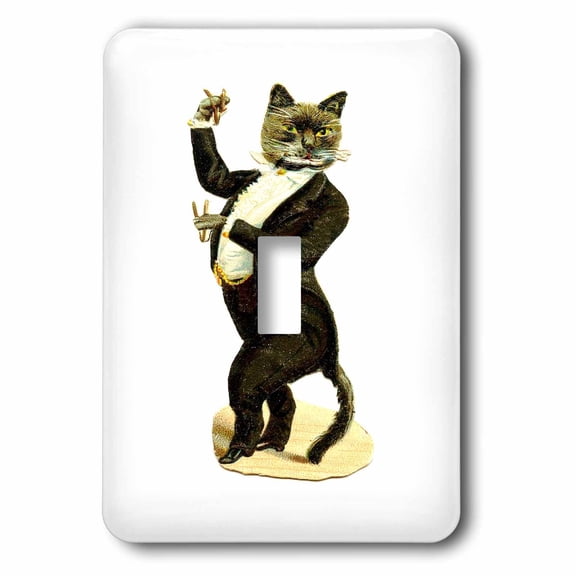 3dRose, Drawing Of Fat Cat In A Tuxedo, single toggle switch