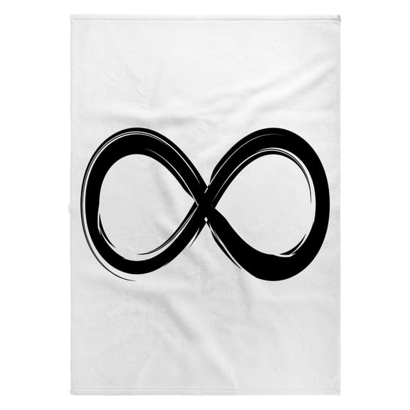 3dRose, Drawn Infinity Symbol (black), 22x30 Bath Hand Pool Towel
