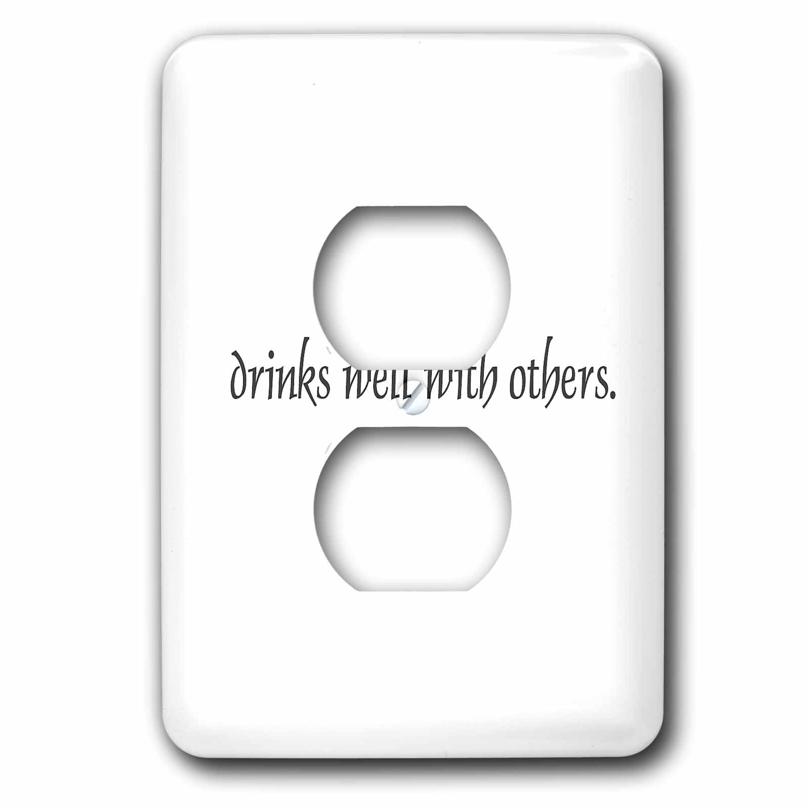 3dRose, Drinks well with others, 2 plug outlet cover