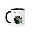 thumbnail image 1 of 3dRose, Drums, 11oz Two-Tone Black Mug, 1 of 7