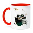 thumbnail image 1 of 3dRose, Drums, 11oz Two-Tone Red Mug, 1 of 7