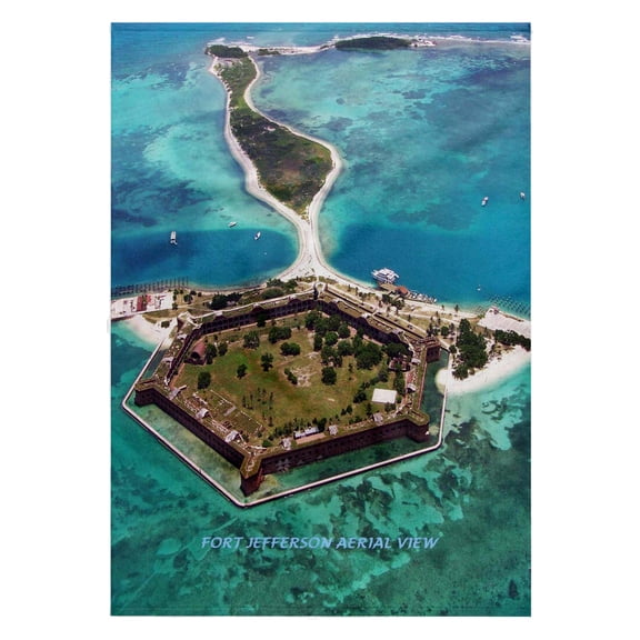 3dRose, Dry Tortugas National Park - Fort Jefferson Aerial View , 22x30 Bath Hand Pool Towel